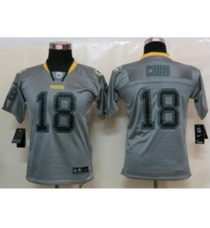 Nike Youth Green Bay Packers #18 Randall Cobb Grey Jerseys(Lights Out Elite)