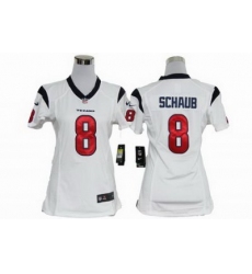 Women Nike Houston Texans #8 schaub White Jerseys