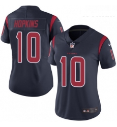 Womens Nike Houston Texans 10 DeAndre Hopkins Limited Navy Blue Rush Vapor Untouchable NFL Jersey