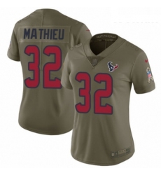 Womens Nike Houston Texans 32 Tyrann Mathieu Limited Olive 2017 Salute to Service NFL Jersey