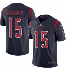 Youth Nike Houston Texans 15 Will Fuller V Elite Navy Blue Rush Vapor Untouchable NFL Jersey