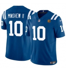 Men Indianapolis Colts 28 Jonathan Taylor Blue 2023 F U S E  With John Madden Patch Vapor Limited Stitched Football Jersey