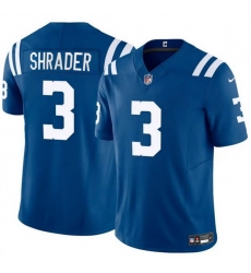 Men Indianapolis Colts 3 Spencer Shrader Blue 2025 F U S E  Vapor Limited Stitched Football Jersey