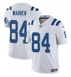 Men Indianapolis Colts 84 Tyler Warren White Vapor Limited Stitched Football Jersey