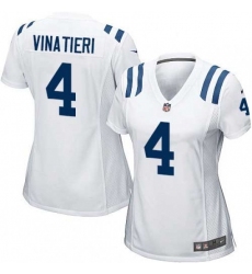 Womens Nike Indianapolis Colts 4 Adam Vinatieri Game White NFL Jersey