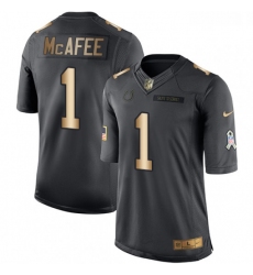 Youth Nike Indianapolis Colts 1 Pat McAfee Limited BlackGold Salute to Service NFL Jersey