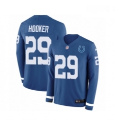 Youth Nike Indianapolis Colts 29 Malik Hooker Limited Blue Therma Long Sleeve NFL Jersey