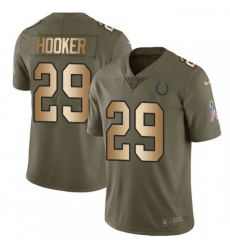 Youth Nike Indianapolis Colts 29 Malik Hooker Limited OliveGold 2017 Salute to Service NFL Jersey