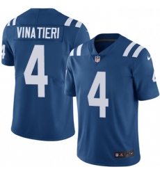 Youth Nike Indianapolis Colts 4 Adam Vinatieri Royal Blue Team Color Vapor Untouchable Limited Player NFL Jersey