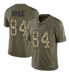 Youth Nike Indianapolis Colts 84 Jack Doyle Limited OliveCamo 2017 Salute to Service NFL Jersey