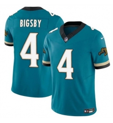 Men Jacksonville Jaguars 4 Tank Bigsby Teal 2024 F U S E Prowler Throwback Vapor Limited Stitched Football Jersey