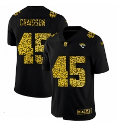 Men Jacksonville Jaguars 45 K 27Lavon Chaisson Men Nike Leopard Print Fashion Vapor Limited NFL Jersey Black