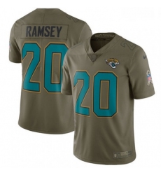 Men Nike Jacksonville Jaguars 20 Jalen Ramsey Limited Olive 2017 Salute to Service NFL Jersey