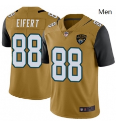 Men Nike Jaguars 88 Tyler Eifert Vapor Rush Jersey Gold