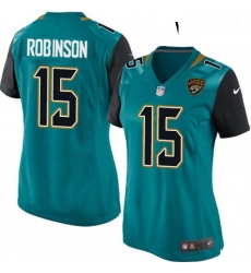 Womens Nike Jacksonville Jaguars 15 Allen Robinson Game Teal Green Team Color NFL Jersey