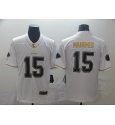 Chiefs 15 Patrick Mahomes White Gold Vapor Untouchable Limited Jersey