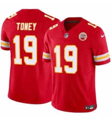 Men  Kansas City Chiefs 19 Kadarius Toney Red 2023 F U S E  Vapor Untouchable Limited Stitched Jersey