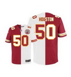 Nike Chiefs #50 Justin Houston Red White Mens Stitched NFL Elite Split Jersey