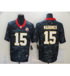 Nike Kansas City Chiefs 15 Patrick Mahomes Black Camo Limited Jersey