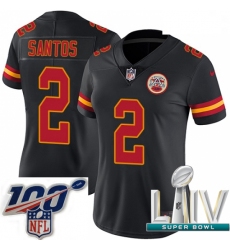 2020 Super Bowl LIV Women Nike Kansas City Chiefs #2 Cairo Santos Limited Black Rush Vapor Untouchable NFL Jersey