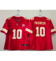 Women Kansas City Chiefs 10 Isiah Pacheco Red 2023 F U S E  Vapor Untouchable Limited Stitched Jersey 