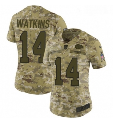 Womens Nike Kansas City Chiefs 14 Sammy Watkins Limited Camo 2018 Salute to Service NFL Jerse