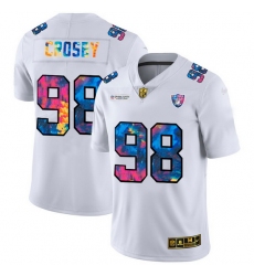 Las Vegas Raiders 98 Maxx Crosby Men White Nike Multi Color 2020 NFL Crucial Catch Limited NFL Jersey