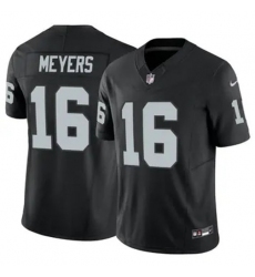 Men Las Vegas Raiders 16 Jakobi Meyers Black 2023 F U S E With John Madden Patch Vapor Limited Stitched Football Jersey