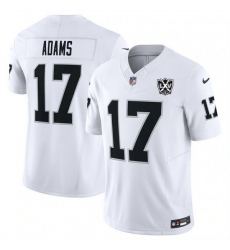 Men Las Vegas Raiders 17 Davante Adams White 2024 F U S E 65th Anniversary Patch Vapor Stitched Football Jersey