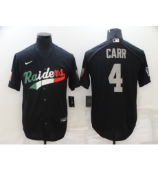 Men Las Vegas Raiders 4 Derek Carr Black Mexico Stitched Jersey