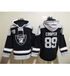 Men Las Vegas Raiders 89 Amari Cooper Black Ageless Must Have Lace Up Pullover Hoodie