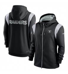 Men Las Vegas Raiders Black Zipper Hoodie