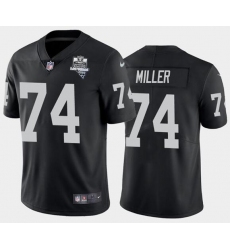 Men's Oakland Raiders Black #74 Kolton Miller 2020 Inaugural Season Vapor Limited Stitched NFL Jersey