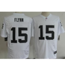 Nike Oakland Raiders 15 Matt Flynn White Elite NFL Jersey