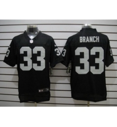 Nike Oakland Raiders 33 Tyvon Branch Black Elite NFL Jersey