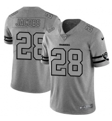 Nike Raiders 28 Josh Jacobs 2019 Gray Gridiron Gray Vapor Untouchable Limited Jersey