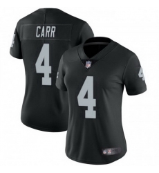 Women Las Vegas Raiders 4 Derek Carr Black Vapor Untouchable Limited Jersey