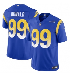 Men Los Angeles Rams 99 Aaron Donald Royal 2023 F U S E  Vapor Untouchable Limited Stitched Football Jersey