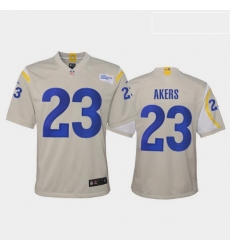 Men Nike Rams 23 Cam Akers Bone Vapor Limited Jersey