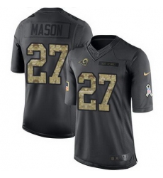 Nike Rams #27 Tre Mason Black Mens Stitched NFL Limited 2016 Salute to Service Jersey