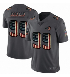 Nike Rams 99 Aaron Donald 2019 Salute To Service USA Flag Fashion Limited Jersey