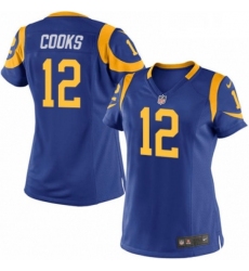 Womens Nike Los Angeles Rams 12 Brandin Cooks Game Royal Blue Alternate NFL Jersey