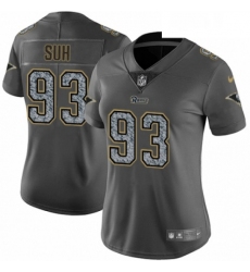 Womens Nike Los Angeles Rams 93 Ndamukong Suh Gray Static Vapor Untouchable Limited NFL Jersey