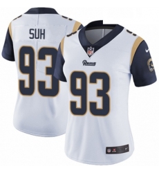 Womens Nike Los Angeles Rams 93 Ndamukong Suh White Vapor Untouchable Elite Player NFL Jersey