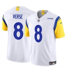 Youth Los Angeles Rams 8 Jared Verse White 2024 Draft F U S E Vapor Untouchable Stitched Football Jersey