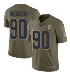 Youth Nike Rams #90 Michael Brockers Olive Stitched NFL Limited 2017 Salute to Service Jersey