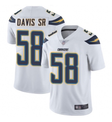 Chargers 58 Thomas Davis Sr White Mens Stitched Football Vapor Untouchable Limited Jersey