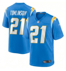 Men Los Angeles Chargers 21 LaDainian Tomlinson Blue Stitched Game Jersey