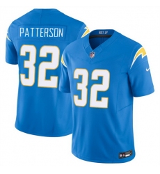 Men Los Angeles Chargers 32 Jaret Patterson Blue 2025 F U S E  Vapor Limited Stitched Football Jersey