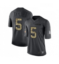 Men Los Angeles Chargers 5 Tyrod Taylor Limited Black 2016 Salute to Service Football Jersey